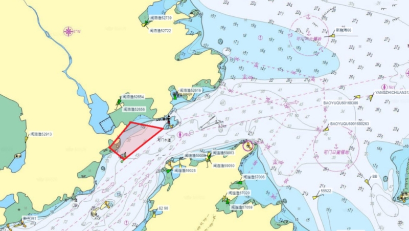 福州羅源灣已劃定四點連線範圍內水域為具體警戒封鎖區域。