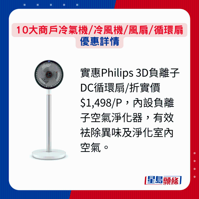 实惠Philips 3D负离子DC循环扇